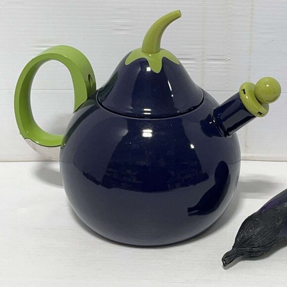 Vintage 80's Copco Enamel Whistling Tea Kettle - Picture 2 of 9